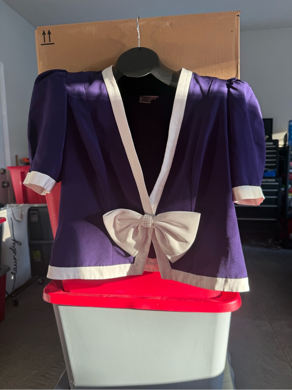 Purple and White Bow Kids Costume Jacket p61